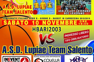 Basket in carrozzina, Serie B 2018/19: riflettori puntati sul derby di Puglia: Lecce vs Bari - Corriere Salentino