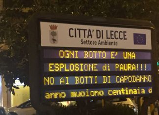 Lecce dice “No ai botti di Capodanno”