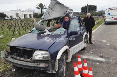 Perdono il controllo del fuoristrada e si schiantano contro un muro: corsa in ospedale per una coppia - Corriere Salentino