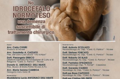 "Alzheimer? Parkinson? No, Idrocefalo normoteso", se ne discute al Palazzo Gallone di Tricase - Corriere Salentino