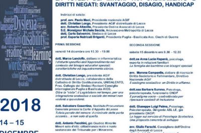 “La tutela dei minori tra ordinamento e Diritti Negati: svantaggio, disagio, handicap”, convegno a Lecce - Corriere Salentino