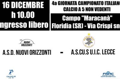 Calcio a 5 non vedenti assoluti: Ascus Lecce di scena a Siracusa - Corriere Salentino