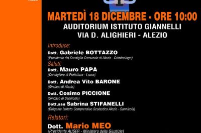 "Non cadere nella rete”, incontro sul bullismo martedì 18 dicembre ad Alezio - Corriere Salentino