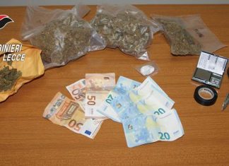 Cocaina e marijuana in casa di una coppia: la donna torna in libertà