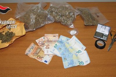 Il fiuto di "Iax" scova quasi mezzo chilo di "erba": coppia ai domiciliari, denunciato 23enne - Corriere Salentino