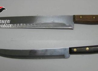 Minaccia i carabinieri con due coltellacci, disarmato con lo spray al peperoncino ed arrestato