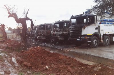Raid incendiario in un'azienda del basso Salento, alle fiamme cinque mezzi - Corriere Salentino