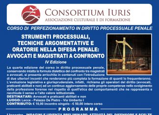 Consortium Iuris: al via la IV Edizione del corso di perfezionamento in diritto processuale penale