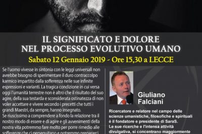"Il significato del dolore nel processo evolutivo umano", conferenza di Giuliano Falciani a Lecce - Corriere Salentino