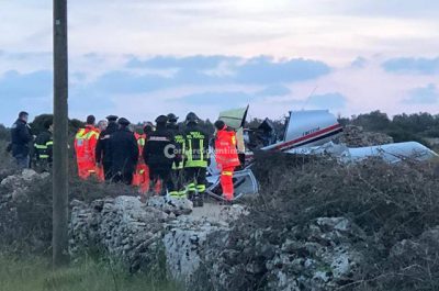 Ultraleggero precipita sulla provinciale Ugento-Gemini: due morti - Corriere Salentino