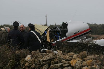 Ultraleggero precipita sulla provinciale Ugento-Gemini: due morti - Corriere Salentino