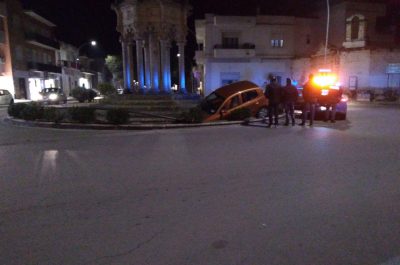 Perde il controllo dell'auto e finisce nel fossato del tempietto, 28enne se la cava con qualche contusione - Corriere Salentino