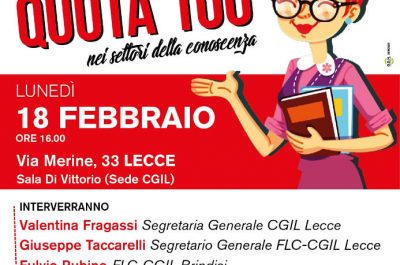"L’applicazione di quota 100 nei settori della conoscenza", seminario in Cgil - Corriere Salentino