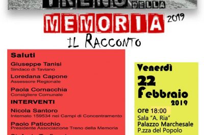 "Treno della Memoria 2019 - Il Racconto", incontro domani a Taviano - Corriere Salentino