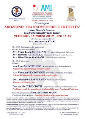 ”Adozione: tra nuove sfide e criticità” domani l’incontro all’Open Space - Corriere Salentino