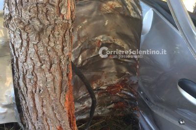 Si schianta contro un muretto e poi contro un pino: in Rianimazione una barista 28enne - Corriere Salentino