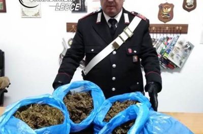 In casa quattro bustoni pieni di "erba", 38enne nei guai per spaccio: ai domiciliari - Corriere Salentino