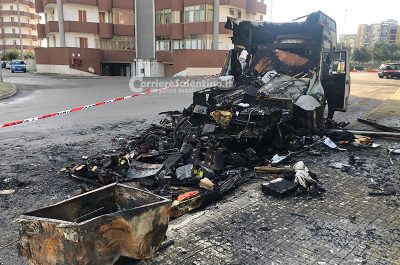 Devastante incendio nella notte alla periferia di Lecce: distrutto un camper - Corriere Salentino