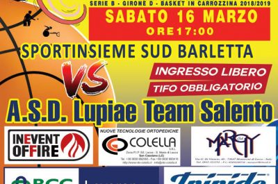 Basket in carrozzina, serie B. Nell'ultima giornata di campionato il Lecce riceve il Barletta - Corriere Salentino