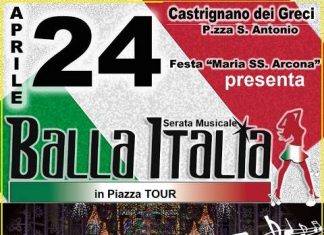 Balla Italia in piazza a Castrignano dei Greci