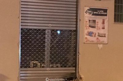 Bomba contro supermercato, mezzanotte di paura in città - Corriere Salentino