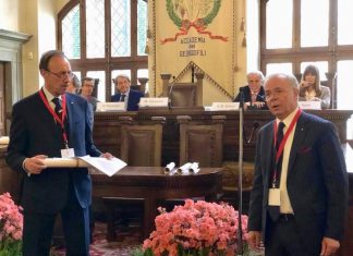 Cosimo Durante riceve il diploma di Accademico Aggregato dei Georgofili