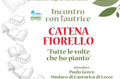 Catena Fiorello inaugura la Biblioteca di Cortile e di Campagna di Caprarica di Lecce - Corriere Salentino