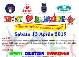 “Sport, Giustizia e Donazione”: incontro dibattito a Scorrano sabato pomeriggio