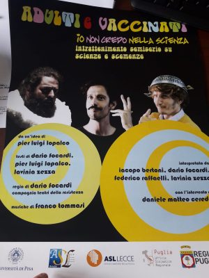 Adulti e vaccinati io non credo nella scienza, spettacolo teatrale per un nuovo modo di fare comunicazione scientifica - Corriere Salentino
