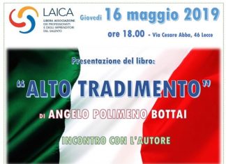 Questo pomeriggio Angelo Polimeno Bottai presenta da Laica “Alto Tradimento”