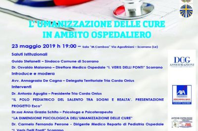Umanizzazione delle cure in ambito ospedaliero: due eventi in favore di Tria Corda a Scorrano - Corriere Salentino