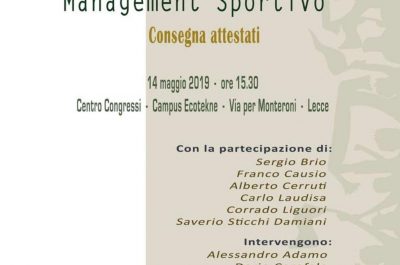 Appuntamento finale per il Corso di Perfezionamento in Management Sportivo - Corriere Salentino