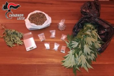 In casa oltre 700 grammi di "erba", cocaina e bilancini: in carcere per spaccio una coppia di leccesi - Corriere Salentino