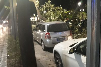 Grosso ramo si spezza e si abbatte su un'auto in sosta: tragedia sfiorata nel centro di Lecce - Corriere Salentino