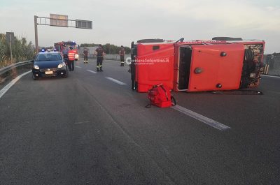 Paura sulla 274, campagnola si ribalta: tre vigili del fuoco finiscono in ospedale - Corriere Salentino