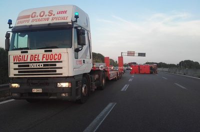 Paura sulla 274, campagnola si ribalta: tre vigili del fuoco finiscono in ospedale - Corriere Salentino