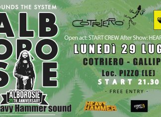 Lunedì Alborosie Sounds the System W. Heavy Hammer