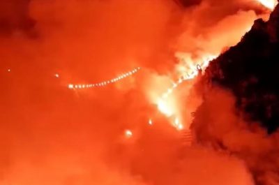 La festa ultras degenera: Ciolo come l'Inferno. E ai piedi del ponte spunta enorme murales - Corriere Salentino