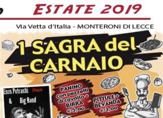 Via alla prima Sagra del Carnaio a Monteroni con il live di Enzo Petrachi & Big Band