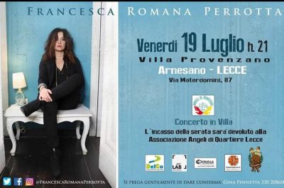 Francesca Romana Perrotta in concerto ad Arnesano per beneficenza - Corriere Salentino