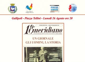 Gallipoli, il 26 agosto la presentazione della ristampa anastatica di ’18° meridiano