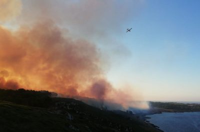 Incendio alla baia delle Orte, in fiamme ettari di macchia mediterranea - Corriere Salentino