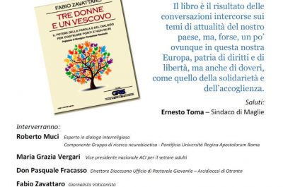“Tre donne e un vescovo”, a Maglie la presentazione del libro di Fabio Zavattaro - Corriere Salentino