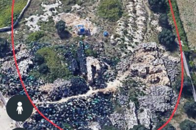 A fuoco la discarica abusiva "spiata" dal satellite, un ferito. Ora si respira plastica bruciata - Corriere Salentino