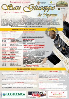 Tutto pronto per festeggiare il Santo Patrono di Copertino: San Giuseppe dal 16 al 19 - Corriere Salentino