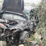 Esce fuori strada ed abbatte un muretto a secco, poi "vola" nei campi e resta incastrato nell'auto - Corriere Salentino