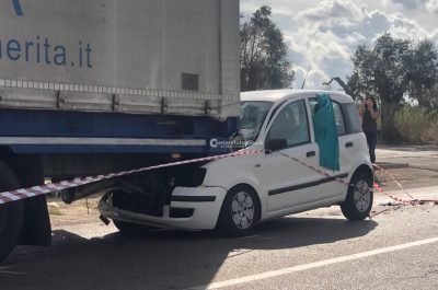 Tragedia sulla Squinzano - Trepuzzi, schianto auto contro camion: muore una 57enne - Corriere Salentino