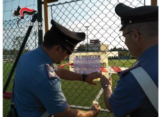 Lavori abusivi all’interno di un impianto sportivo, scattano sequestro e denuncia