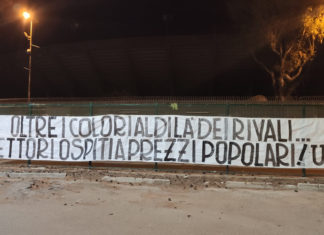 Gli ultras chiedono prezzi popolari per gli ospiti, lo striscione al “Via del Mare”