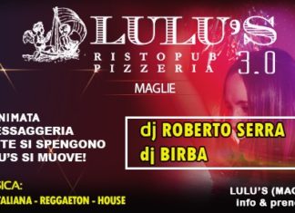 Sabato Lulu’s Cena Animata, Messaggeria & Disco